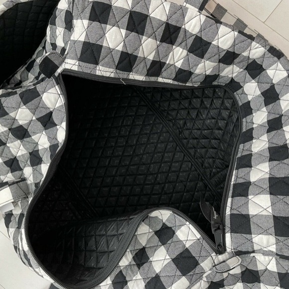 NWT vera bradley large duffel pearl buffalo check - Picture 7 of 9